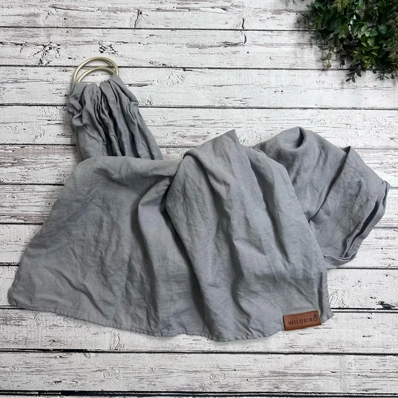 Wildbird Linen Owl Black Gray Ring Sling - Picture 2 of 8
